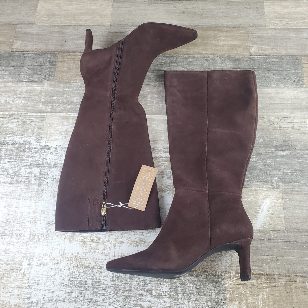 Dolce Vita Dark Brown Wide Calf Suede Boots